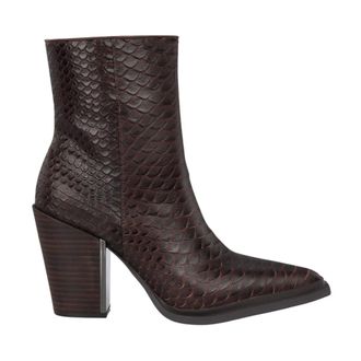 Alma En Pena Cowboy & Biker Boots, female, Brown, 4 UK, High Ankle Boots Wide Heel