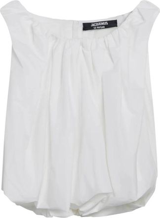 Jacquemus Le Top Lavande - Dames - Tops zonder mouwen - Wit - 2XS - Katoen - Tops