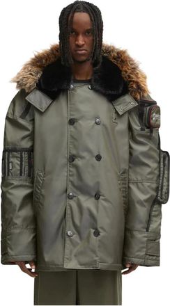 Martine Rose Bumbag Parka - Heren - Parka Jassen - Groen - M - Leer - Jassen