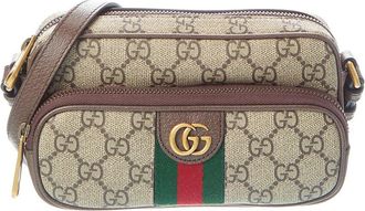Gucci Gg Supreme Canvas & Leather Crossbody