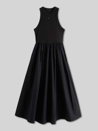 Tommy Jeans Midikleid aus reiner Baumwolle in Black, Gr&ouml;&szlig;e XXS