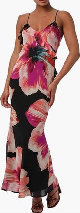 Lulus Sawyer Floral Maxi Dress In Black
