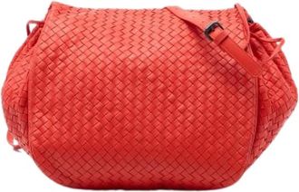 Bottega Veneta Pre-owned Cross Body Bags, female, Red, Size: ONE SIZE Pre-owned Woven Crossbody Bag