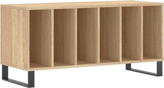 vidaXL Record Cabinet Sonoma Oak 100x38x48 cm Engineered Wood vidaXL