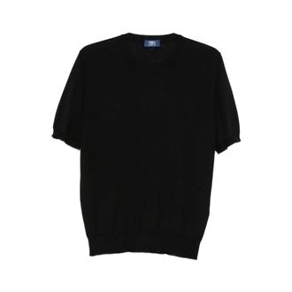 Fedeli T-Shirts, male, Black, Size: 4XL Crew Neck Sweater