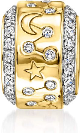 Ross-Simons Lab-Grown Diamond Celestial Bead Charm in 18kt Gold Over Sterling