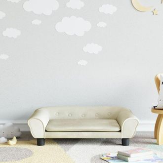 vidaXL vidaXL Divano per Bambini Crema 70x45x26 cm in Velluto