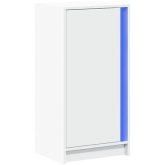 vidaXL Vidaxl - Aparador con luces led madera ingeniería blanco 42,5x34x85 cm