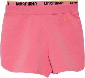 Moschino Korte Broeken, Dames, Roze, M, Side Band Shorts