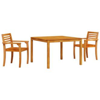 Berkfield Home 3-Piece Garden Dining Set - Solid Acacia Wood