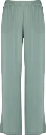 KANGRA Green Silk Palazzo Wide-Leg Pants