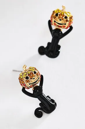 BaubleBar Pumpkin Cat Earrings