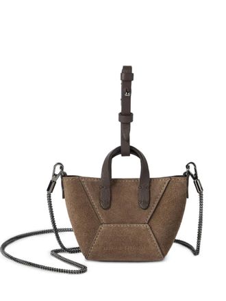 Brunello Cucinelli Borsa a spalla BC Duo mini - Marrone