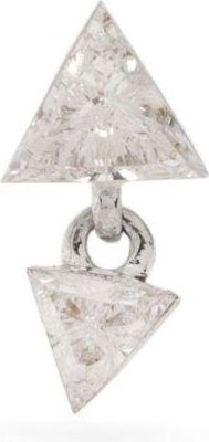 Maria Tash 18K White Gold Triangle Diamond Stud Earring - Womens - Crystal/18kt White Gold