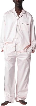 Tekla Pyjamashirt - Heren - Pyjama - Roze - M - Nachtkleding
