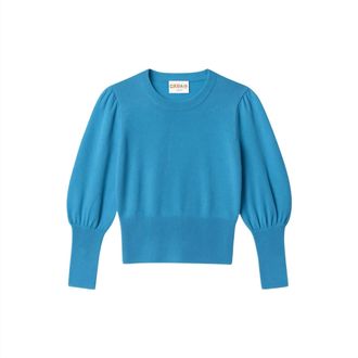 Crush WomenS Cashmere Blend Pullover Sweater In Diamond Blue
