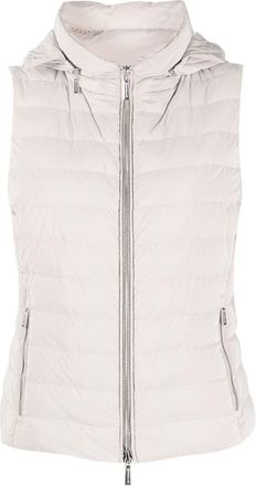 Moorer Tinnari padded gilet - women - Feather Down/Polyamide/Polyamide/Polyurethane - 42 - Neutrals