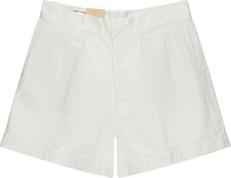 Fortela Bedford Herringbone Cotton Bermuda in White at Nordstrom, Size 35 Eu