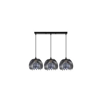 Fabrilamp L&aacute;mpara De Techo Alargada Latina Negra 3xe27 Regx74x20cm - Fabrilamp