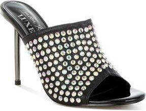 London Rag Farasha Rhinestone Pump Sandal in Black at Nordstrom Rack, Size 8