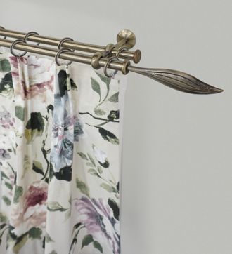 Garesa Gardinenstange »ESPERANCA« Ø 16 mm 2 läufig-läufig Wunschmasslänge rustikale Vorhanggarnitur, verlängerbar, Eisen, mit Ringe