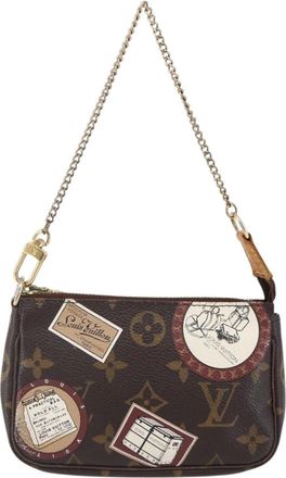 Louis Vuitton Mini Pochette Accessoire Limited Edition Monogram Canvas Brown Canvas Bag (Pre-Owned)
