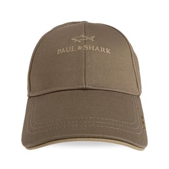 Paul & Shark Katoenen Baseballpet - Heren - Petten - Bruin - M - Katoen - Accessoires