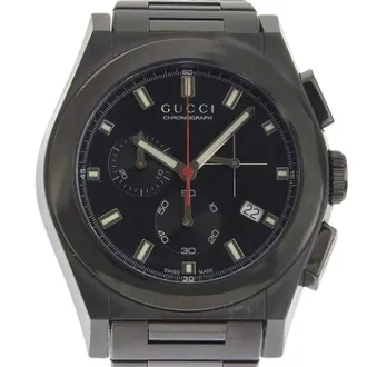 Gucci Pre-owned Watches, male, Black, Size: ONE SIZE Pre-owned Pantheon Stainless Steel Watch