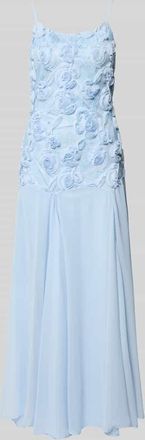 Vero Moda Regular Fit Maxikleid mit floralem Besatz Modell Feodora in Hellblau, Gr&ouml;&szlig;e 34