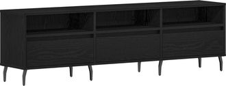 vidaXL Vidaxl - tv Cabinet Black Oak 150x30x44,5 cm Engineered Wood