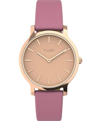 Timex Transcend Womens Pink Watch TW2V66900 Leather (archived) - One Size