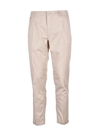 Replay Slim-Fit Beige Pants with Tapered Leg