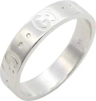 Gucci Silver White Gold (18K) Band Ring (Pre-Owned)