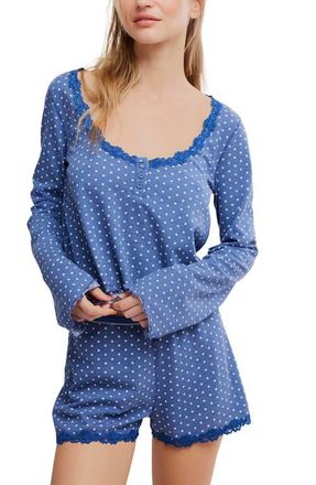 Free People Spring Break Pajamas in Dot Print at Nordstrom, Size X-Large