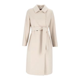 Max Mara Bcollag Mantel - Dames - Mantels - Wit - Maat: 3XS Wol