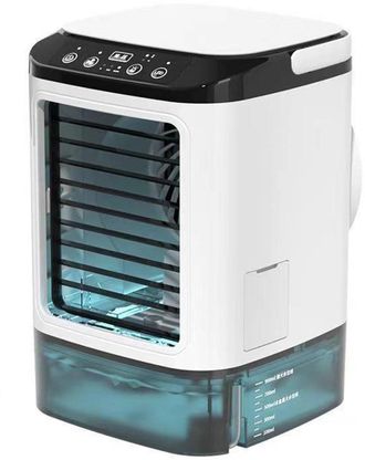No Brand Enfriador De Aire - Aire Acondicionado - Con Congelador - Con Dep&oacute;sito De Agua De 900 Ml - Elementos Refrigerantes - Ca - 3 Velocidades - Blanco