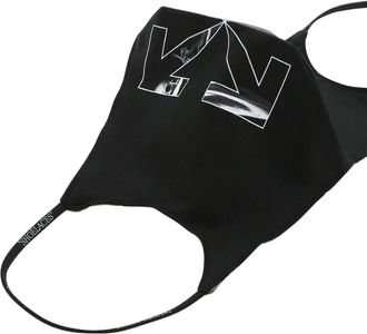 Off-white Logo-Print Face Scarf - Black