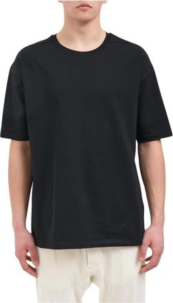 Thom Krom Oversized T-shirt met ronde hals - Heren - Tops - Zwart - Maat: S Katoen