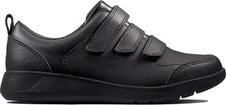 Clarks Scape Sky Boys Senior School Shoes 5.5 UK X-Wide Black