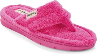 Dearfoams Wrenley Terry Thong Flip Flop Slipper in Paradise Pink at Nordstrom, Size X-Large