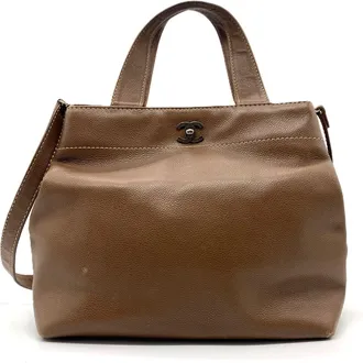 Chanel Grained Calfskin Handbag Tote Bag (Pre-Owned)