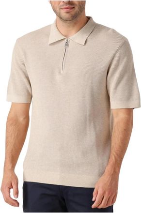 The Goodpeople Tops, Heren, Beige, M, Beige Polo T-shirts Pica