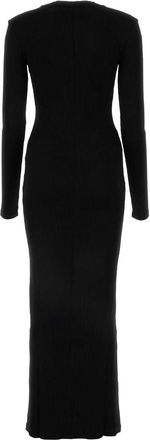 Area Womens Black Stretch Viscose Dress Exterior: Elastane Abiti