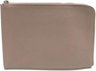 Louis Vuitton Tweedehands leren Louis Vuitton tassen - Dames - Vintage Clutch - Beige - ONE Size - Leer - Vintage
