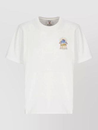 Casablanca crew neck graphic print cotton t shirt