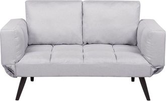 Beliani Beliani - Divano Letto Con Rivestimento Grigio Chiaro Brekke