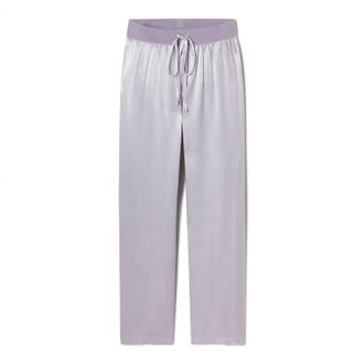Pj Harlow Jolie Satin Pant With Draw String In Lavender