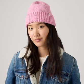 Levi's Essential Holiday Beanie - Womens - One Size - Pink / Cactus Rose