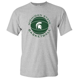 UGP Campus Apparel AS1151 - Michigan Basketball Circle Logo T-Shirt Sport Grey, Sport Grey, Large