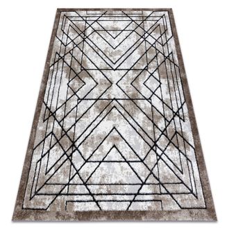 RugsX Rugsx - Alfombra Moderna Cozy Tico, Geom&eacute;trico - Structural Dos Niveles De Vell&oacute;n Marr&oacute;n Brown 140x190 Cm